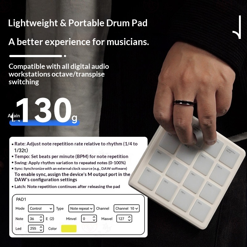 Беспроводной Bluetooth MIDI-ко – обзор и цена Midi Controller Pad