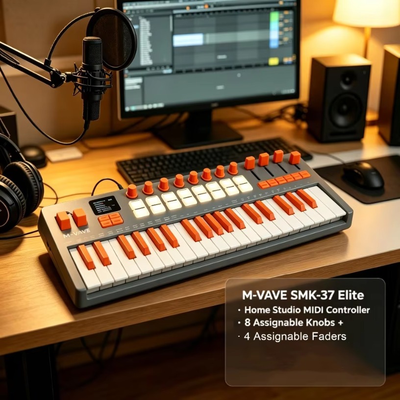 M-VAVE SMK-37 Elite – беспрово – обзор и цена Midi Controller Pad