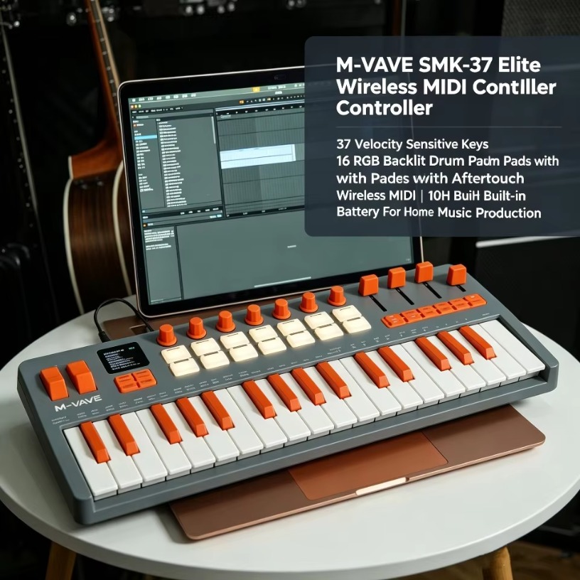 M-VAVE SMK-37 Elite – беспрово – обзор и цена Midi Controller Pad