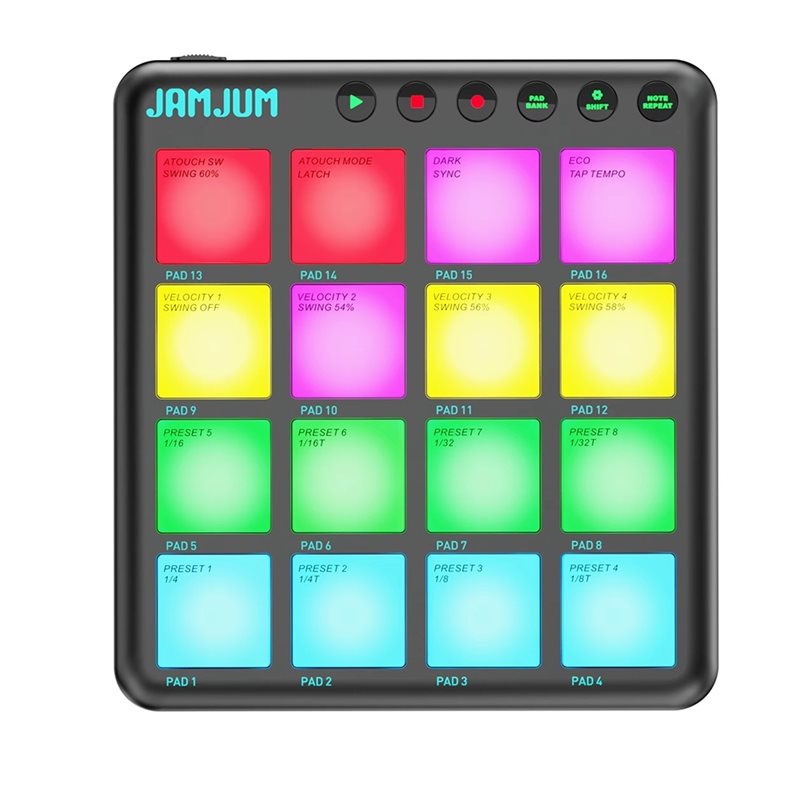 【TRAVEL ESSENTIAL】JAMJUM MIDI- – обзор и цена Midi Controller Pad