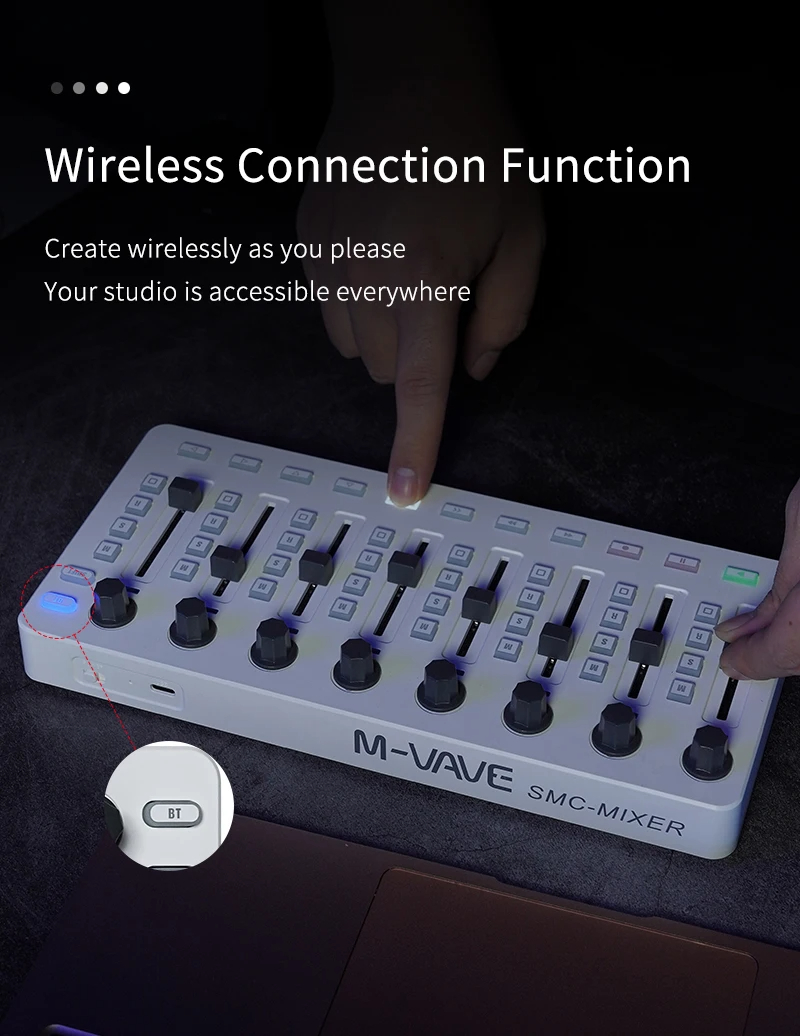 M-VAVE SMC-Mixer Беспроводной  – обзор и цена Midi Controller Pad